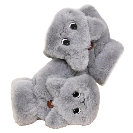 1 пара зимних полупальцевых перчаток с рисунком мультяшного кота, толстый плюш с