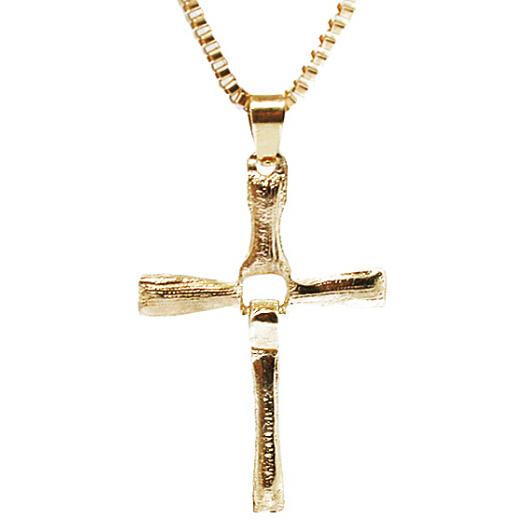 The Fast And The Furious Dominic Toretto Vin Movie Jewelry Classic Rhinestone Charms Pendant Sliver Cross Alloy Necklaces Men