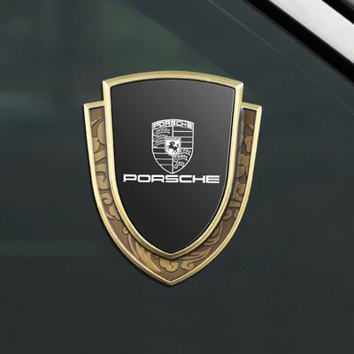 Металлические 3D Наклейки-Эмблемы на Бок Кузова Автомобиля Для Porsche Cayenne Panamera Macan 911 718 Taycan Cayman Аксессуары для Внешнего Вида Авто