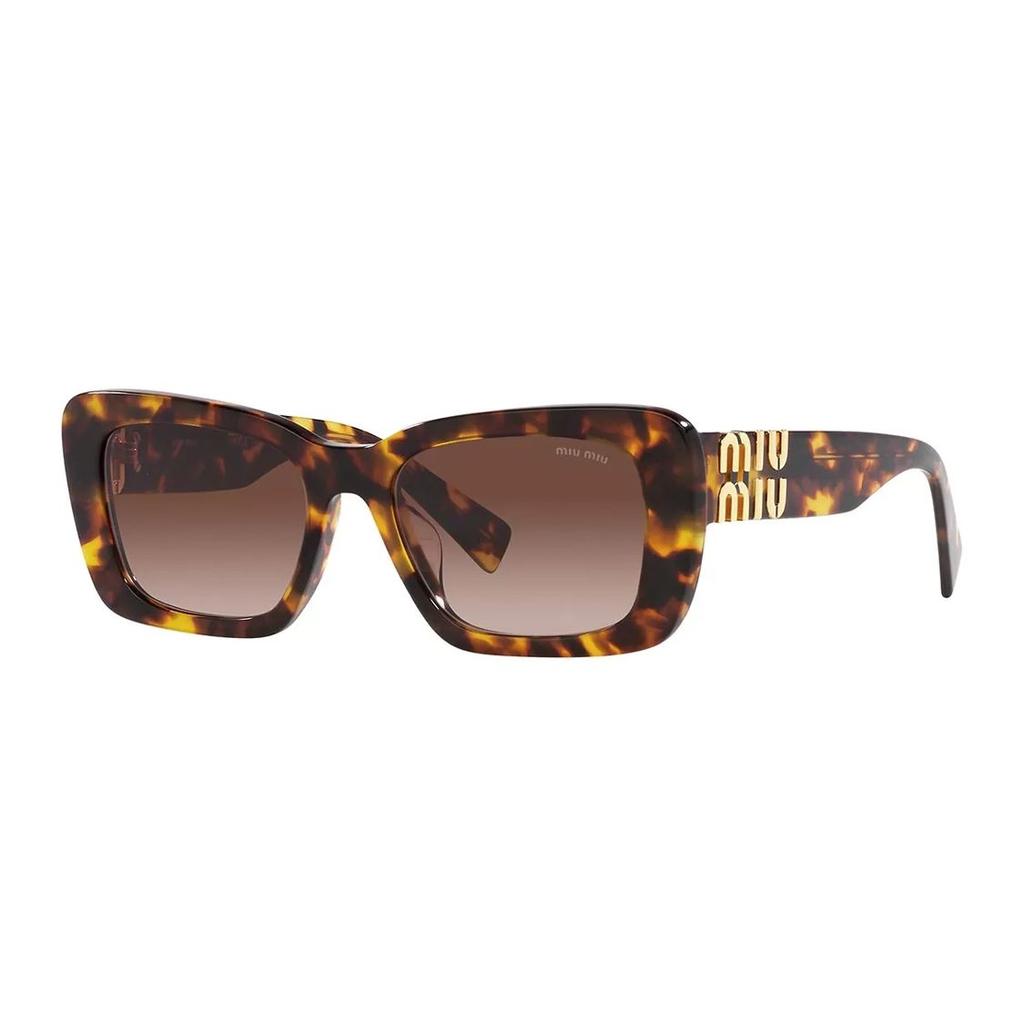 Miu Miu Logo Plaque Acetate Square Sunglasses Women sunglasses Tortoiseshell MU07YSVAU6S1