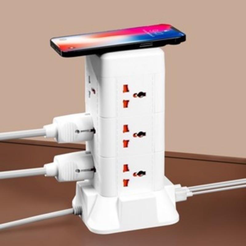 2/3-слойная башня-сетевой фильтр, розетка питания, автоматический выключатель перегрузки, плата с розетками, шнур питания 2/3/5 м с несколькими вилками