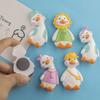 Simple Creative Cartoon Fridge Magnets Cute Crooked Neck Duck Refrigerator Sticker Three-dimensional Magnetic Home Decoration
