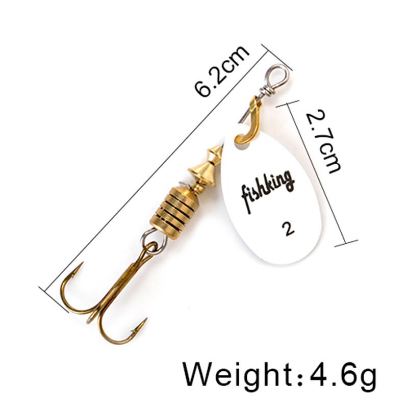 FISH KING Spinner Bait 3,9 г, 4,6 г, 7,4 г, 10,8 г, 15 г, приманки для ложки, металлические приманки для щуки с тройными крючками, искусственная приманка для окуня, рыболовная приманка