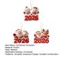 Christmas Ornament Snowman Santa Claus Deer Design Car Rear View Pendant