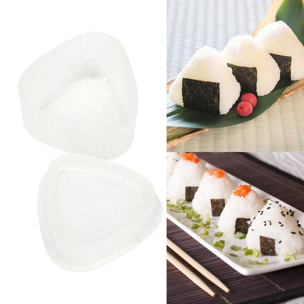 1pc/set Triangular Plastic Sushi Rice Ball Maker Mould Onigiri Mold Set Kitchen Gadgets Stuff Transparent Bento Accessories