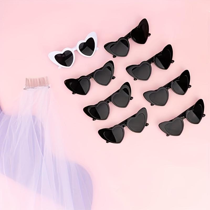 8 ШТ. Свадебные бокалы для подружек невесты и свадебной вечеринки, оправа в форме сердца, идеально подходят для вечеринок для одиноких, свадебных вечеринок