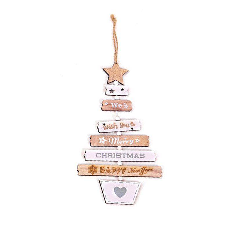 Elegant Wood Christmas Pendant Decorations For Home And Party Ornamentation