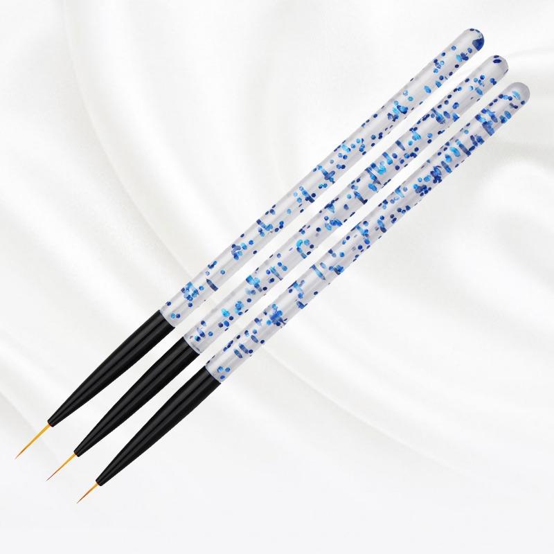 Exquisite Nail Art Brush Acrylic Pen Rod Delicate Brush Head Nail Art Drawing Line Detail Brush Flower Checkered Pattern Painting Pen