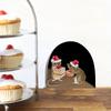 Christmas Cartoon Cute Little Mouse Hole Sticker DIY Living Room Entrance Wall Beautification Decorative Wall Sticker