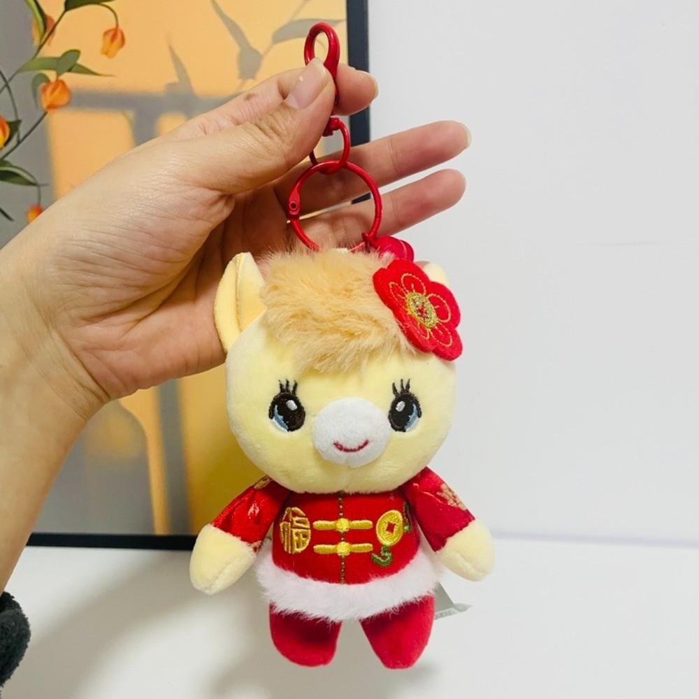 Red Horse Stuffed Toy Chinese Zodiac Lucky Pony Toy Traditional Pony Plush Doll Spring Festival
