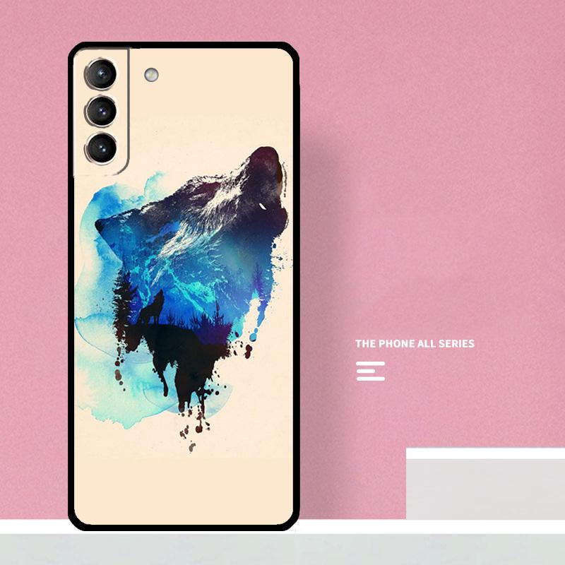 Волк Арт Черный Чехол Для Телефона Для Samsung Galaxy S25 S26 Ultra S20 S21 S22 S23 S24 Plus S10 S25 FE Чехол Coque
