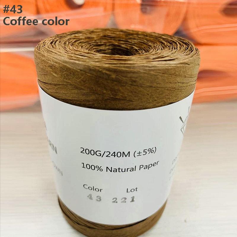 240M Natural Fiber Paper Summer DIY Hand Knitting Crochet Hat Bag Knitting Yarn Home Decoration