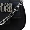 Versace Jeans Couture Solid Logo Chain Strap Flap Closure Tote Shoulder Bag Women Bags Black 75VA4BB2ZS413899