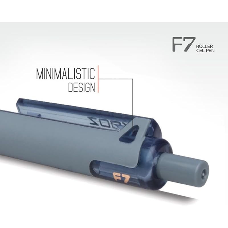 FLAIR Zoox F7 0.7 мм Выдвижная Гелевая Ручка-Роллер | Минималистичный Дизайн Резиновое Покрытие Корпуса Для Лучшего Захвата | Водостойкие Чернила Fo