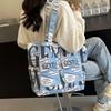 Холщовая сумка большой вместимости женская 2025 весна-лето новая модная с надписью портативная сумка для покупок универсальная сумка-тоут через плечо
