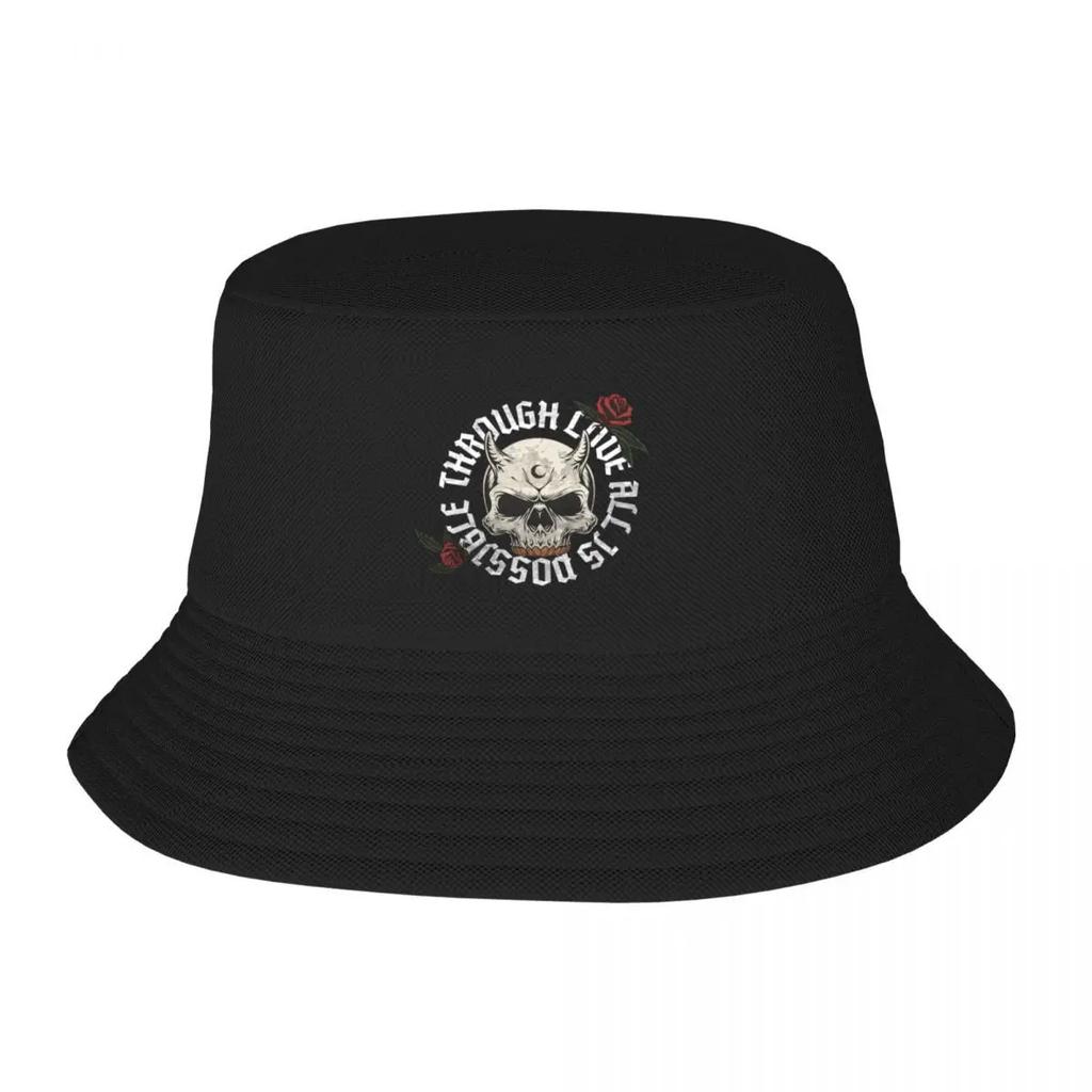 New Through Love All Is Possible Pack Of Devils Bucket Hat Sunhat New Hat Unisex Hat Womens