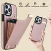 For iPhone 13 Pro Max Case Phone Cover TPU+PU Leather+Metal Shell with Card Holder