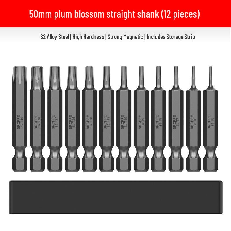 S2 Steel Magnetic Phillips & Slotted Screwdriver Bits Set for Electric Hand Drills and Pneumatic Tools