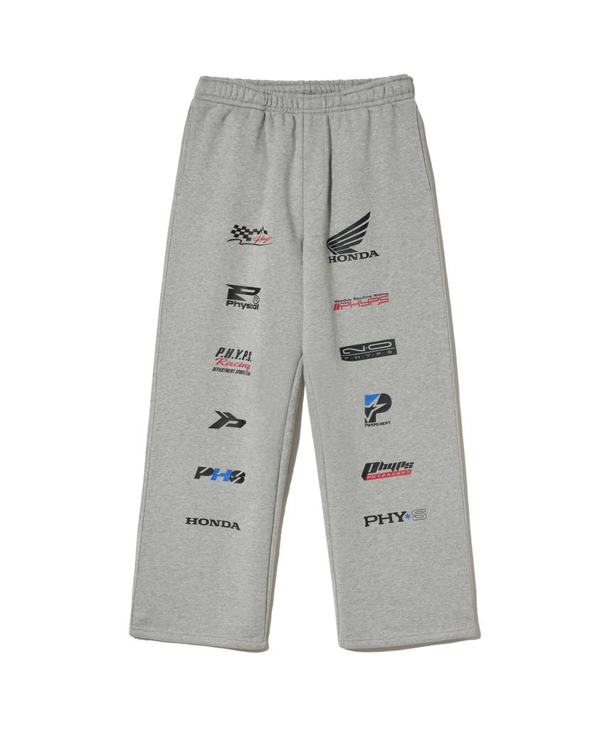 PHYPS MOTORCYCLE Logo Artwork Sweat Pants Gray