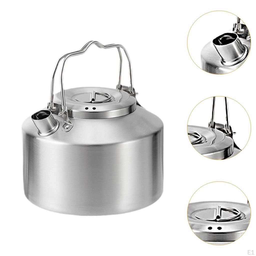 Походный чайник с ручками для переноски, легко моющийся чайник для пикника, кофейник для воды