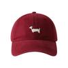 Original design dachshund embroidered baseball cap for men and women, Korean style versatile wide-brimmed cap that makes the face look smaller
