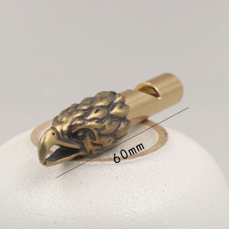 Copper Wild Boar Rhino Eagle Boa Lion Wolf Kirin Lizard Keychain Pendants Outdoor Referee Whistle Vintage Wild Survival Whistles