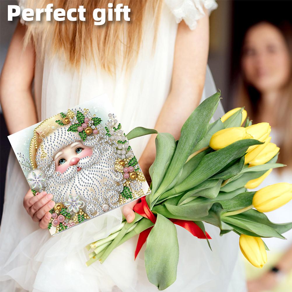 6PCS Christmas DIY Diamond Art Greeting Cards Congratulations Cards & Gifts