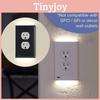 Wall Outlet Cover Socket Plate Double Led Night Light Sensor Plug Coverplate