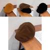 Vintage Streetwear Duckbill Hat With Polyester Corduroy Solid Color For Men And Women In Autumn