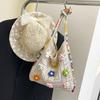 Summer Ethnic Style Messenger Bag Women's 2025 New Flower Woven Bag Holiday Large-capacity Commuter Tote Bag
