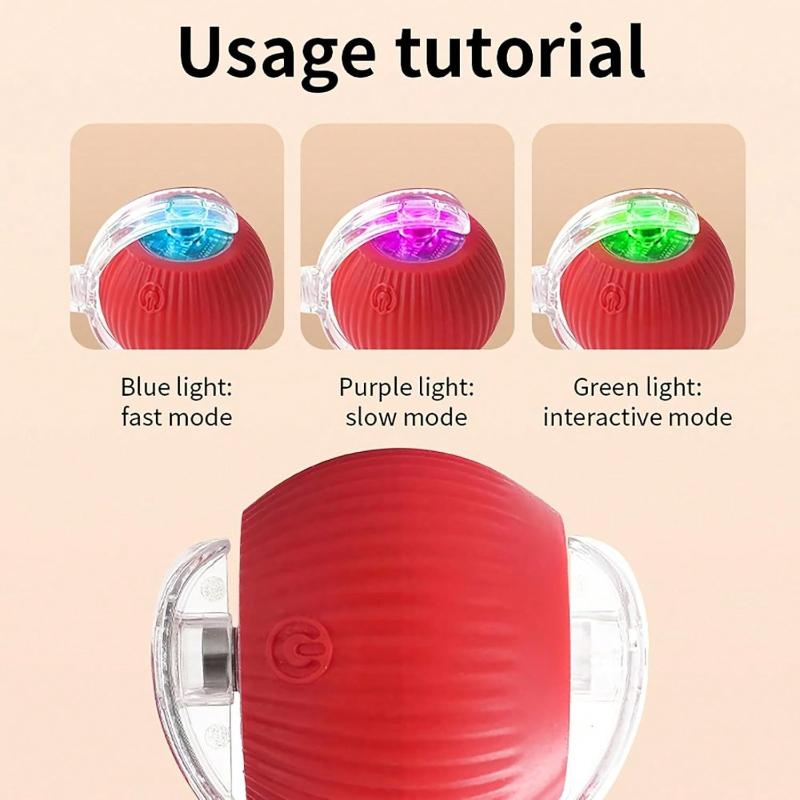 Интерактивный мяч-качалка для собак, Интерактивный умный мяч для собак, 360° Умный автоматический вращающийся мяч-качалка для собак и кошек