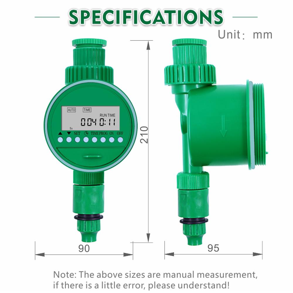 16 Программ Настройка Таймера Контроллер Полива ЖК-Дисплей Автоматическое Устройство для Полива Цветов и Растений Садовый Соленоидный Контроллер