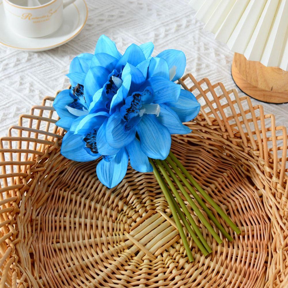 Реалистичные искусственные цветы цимбидиума 6 головок искусственный цветок домашний декор для гостиной