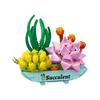 Non-Toxic Flowers Succulents Bouquets Building Blocks Plants Succulent 3D Model Decoration Diy Mini Puzzle Assembled Children'S Toy
