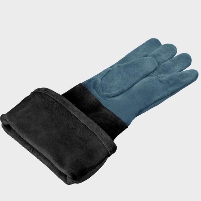 Heat Resistant Gardening Gloves Leather Durable Protective Long Cuffs For Outdoor Work And Home Maintenance