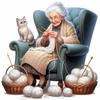 Weaving Granny Diy Diamond Painting New 2024 Beads Embroidery Mosaic Cute Grandma Full Diamond Cross Stitch Kits Home Decor