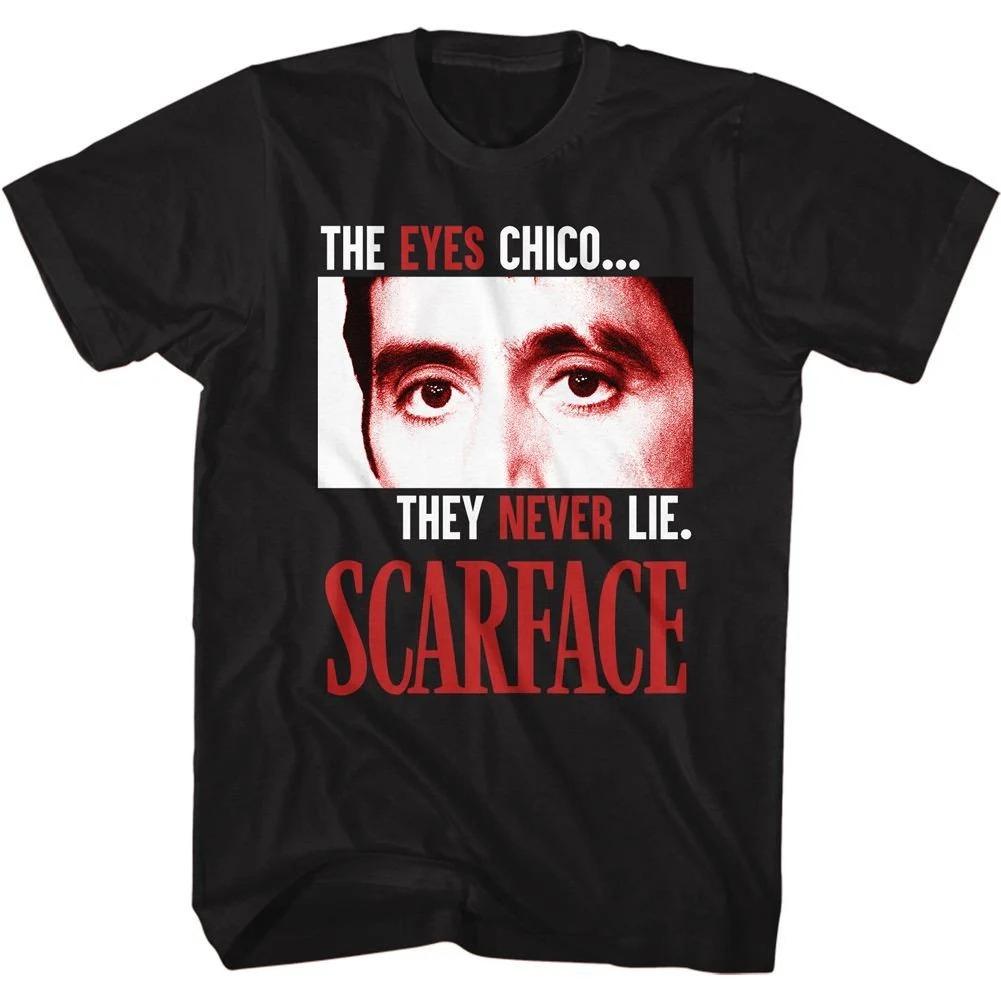 Scarface The Eyes Never Lie Black Adult Tshirt Summer Unisexs And Womens Loose And Breathable Cotton Tshirt