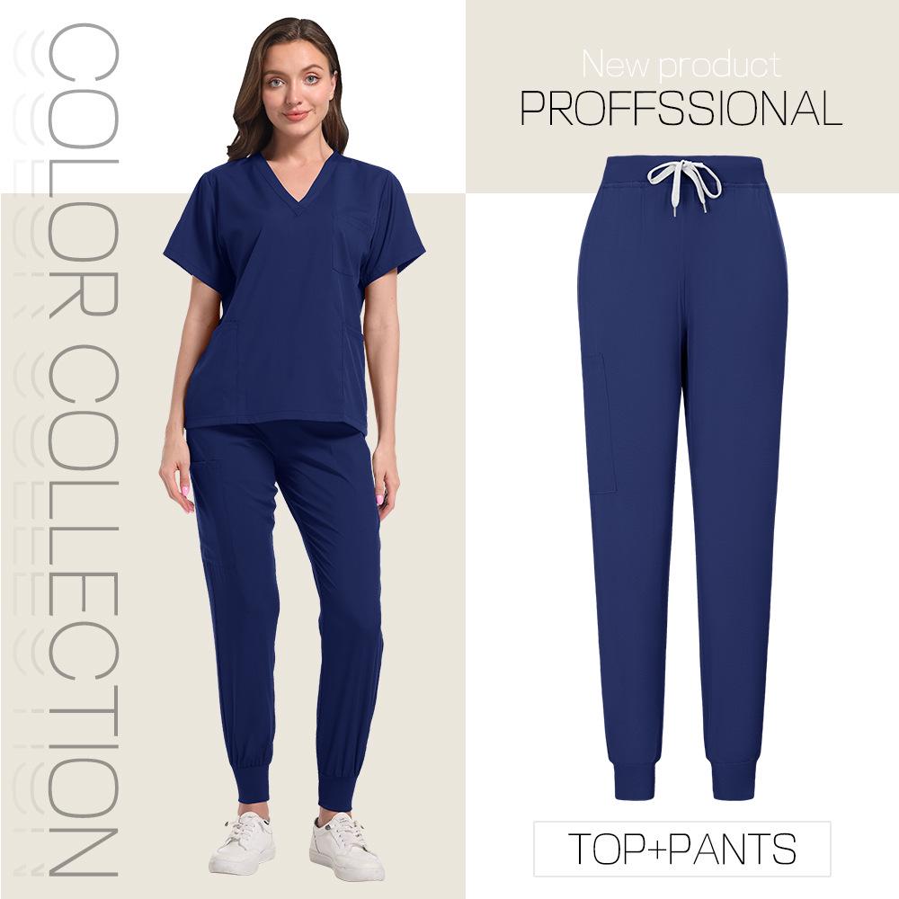 Женский стрейч-костюм для скраба - Короткий рукав, для салона красоты и операционной