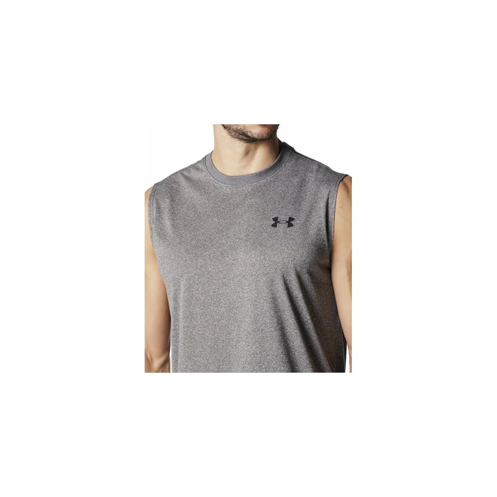 Training T-Shirt UA Tech Sleeveless Shirt 1367452090 Carbon Heather Men's MD