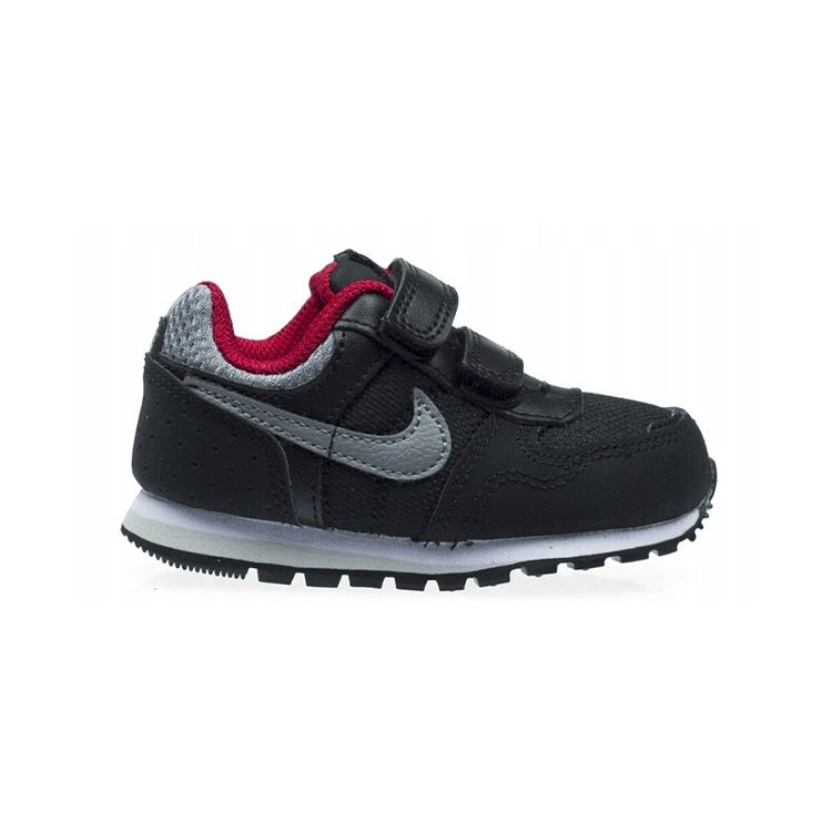 Nike MD Runner 2 Ткань Удобные Универсальные Низкие Кроссовки для Ходьбы Детская Обувь Черный Серый 652966-006