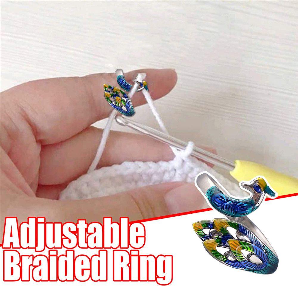 Finger Wear Thimble Knitting Tools Knitting Loop Yarn Guides Sewing Accessories Crochet Ring