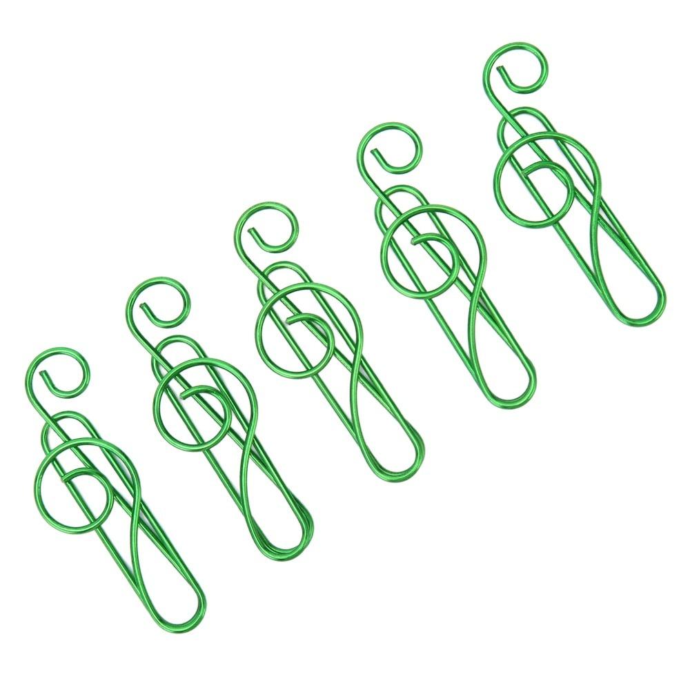 100 Pcs Gold/ Green Fancy Paperclips Anti Slip Cool Paper Clips Cute Small Paper Clips  Bookmark