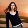 Three Color 2025 Autumn Women's Fake Two-Piece V-Neck Knit Sweater