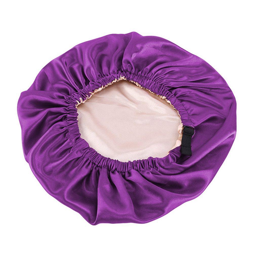 Women Flat For Sleeping Round Headwear Satin Hair Cap Haircare Ceremony Adjustable Night Hat