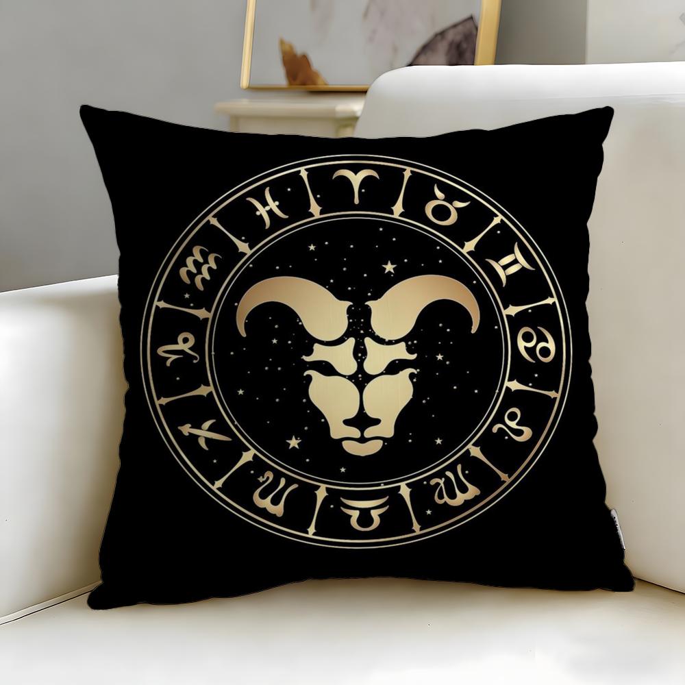 Классическая тема 'Двенадцать созвездий' Чехол на подушку Мягкий и легко стирающийся Наволочка – Универсальный для дивана, кровати, путешествий и офиса