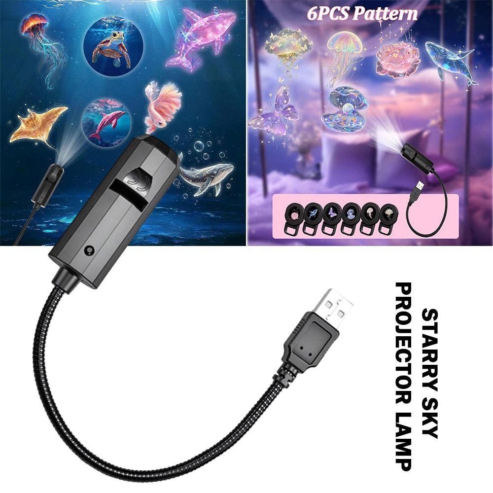 Marine Animals Mushroom Projection Light Starry Sky Projector Lamp Bedroom Atmosphere