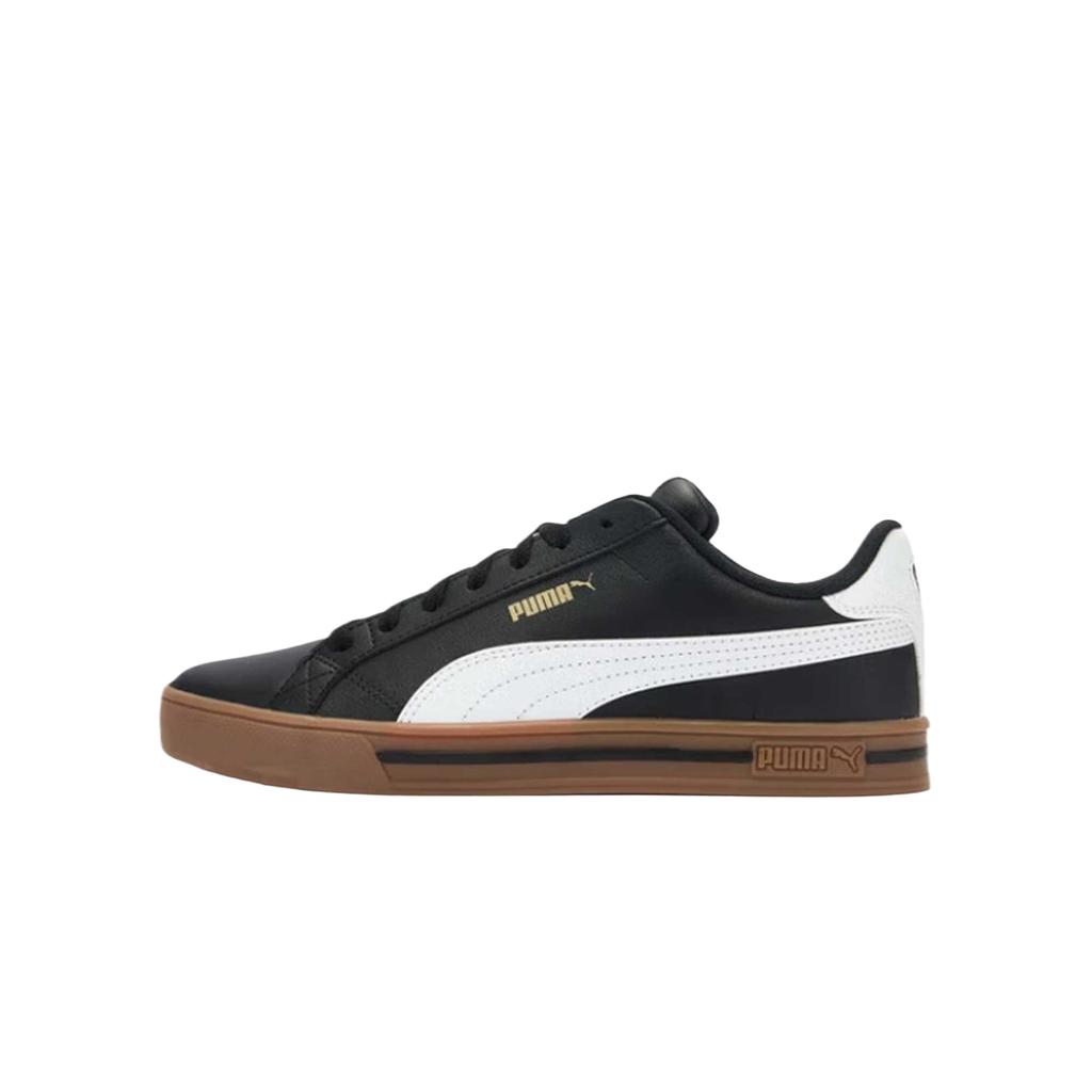 Puma Smash Vulc V3 Искусственная кожа Повседневные Классические Простые Ретро Дышащие Низкие Кеды для Скейтбординга Унисекс кроссовки Черный 380752-23