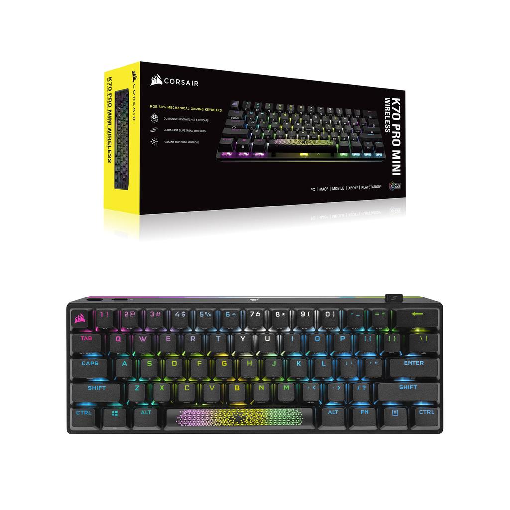 CORSAIR K70 PRO MINI RGB Wireless Gaming Keyboard Hot Swap Keyboard Black MX SPEED Axis USB-A 60% CH-9189014-JP