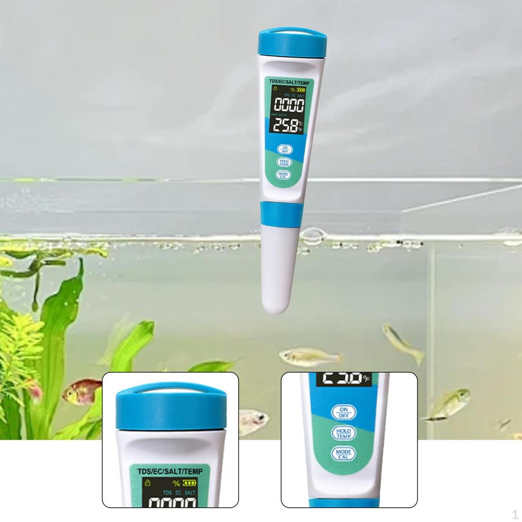 Water Quality Tester Digital Display Versatile Tds Temp Meter for Swim Spas Swimming