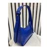 Saks Blue Women's Crocodile Patterned Baguette Bag